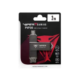 Patriot VIPER PVP30/2TB/SSD/Extern/Schwarz/3R Patriot VIPER PVP30/2TB/SSD/Extern/Schwarz/3R
