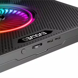 EVOLVEO Ania 16, Notebook-Kühlpad, 5x Lüfter, RGB-Hintergrundbeleuchtung