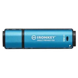 Kingston Ironkey Vault Privacy 50/512GB/USB 3.2/USB-A/Blau
