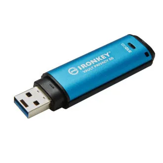 Kingston Ironkey Vault Privacy 50/512GB/USB 3.2/USB-A/Blau