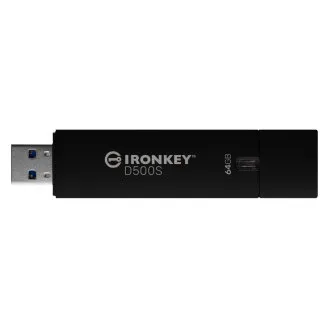 Kingston Ironkey D500S/64GB/USB 3.2/USB-A/Schwarz Kingston Ironkey D500S/64GB/USB 3.2/USB-A/Schwarz