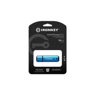 Kingston Ironkey Vault Privacy 50C/16GB/USB 3.2/USB-C/Blau