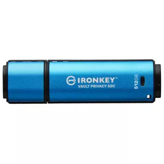 Kingston Ironkey Vault Privacy 50C/512GB/USB 3.2/USB-C/Blau