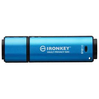 Kingston Ironkey Vault Privacy 50C/512GB/USB 3.2/USB-C/Blau Kingston Ironkey Vault Privacy 50C/512GB/USB 3.2/USB-C/Blau