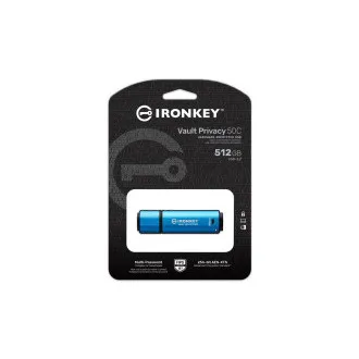 Kingston Ironkey Vault Privacy 50C/512GB/USB 3.2/USB-C/Blau Kingston Ironkey Vault Privacy 50C/512GB/USB 3.2/USB-C/Blau
