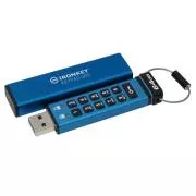 Kingston IronKey-Tastatur 200/64GB/USB 3.2/USB-A/Blau