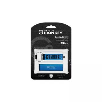 Kingston Ironkey Keypad 200C/256GB/USB 3.0/USB-C/Blau