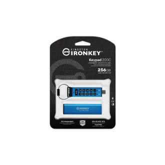 Kingston Ironkey Keypad 200C/256GB/USB 3.0/USB-C/Blau Kingston Ironkey Keypad 200C/256GB/USB 3.0/USB-C/Blau