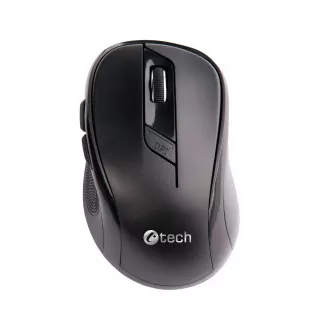 C-TECH Maus WLM-02/Ergonomisch/Optisch/Rechtshänder/1 600 DPI/Kabellos USB/Schwarz