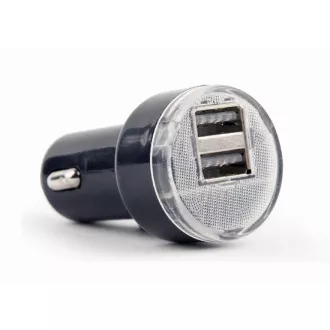 Gembird 2x USB Autoladegerät 2,1A, schwarz