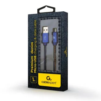 Gembird geflochtenes Denim USB-A/microUSB Kabel 1m Gembird geflochtenes Denim USB-A/microUSB Kabel 1m