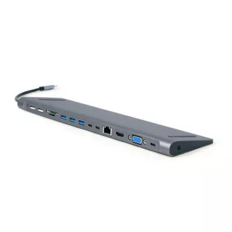 Gembird USB-C 9v1 Multiport USB   HDMI   VGA   PD   Kartenleser   LAN   Audio