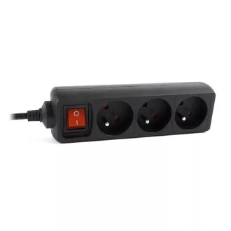 GEMBIRD Verlängerungskabel 3FR/10A/C14, 0,6m, schwarz