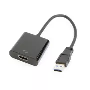 GEMBIRD USB 3.0 auf HDMI, M/F, 15cm, schwarz
