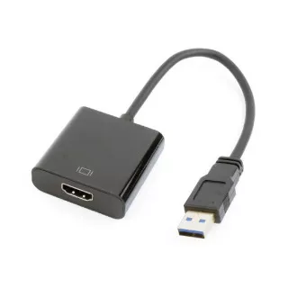 GEMBIRD USB 3.0 auf HDMI, M/F, 15cm, schwarz
