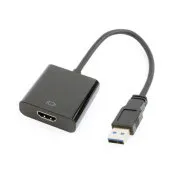 GEMBIRD USB 3.0 auf HDMI, M/F, 15cm, schwarz