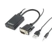 GEMBIRD VGA - HDMI Reduzierer, 0,15m, M/F