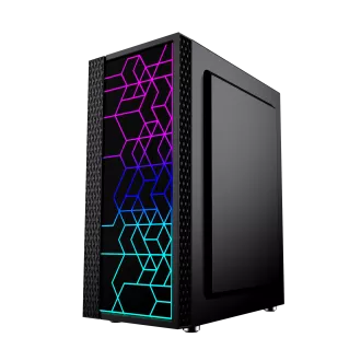 Gembird Computer Fornax 2500 ARGB/Midi Tower/Transparent/Schwarz