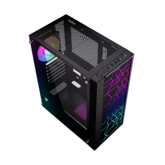 Gembird Computer Fornax 2500 ARGB/Midi Tower/Transparent/Schwarz