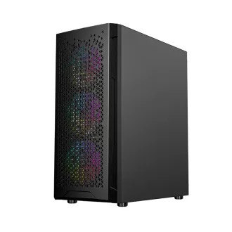 GEMBIRD Fornax 400X/Midi Tower/Transpar./Schwarz