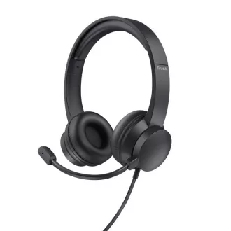 Trust HS-150/Stereo/Buchse/Draht/Schwarz