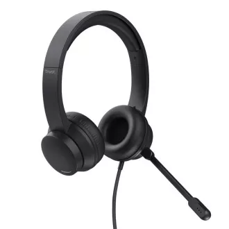 Trust HS-150/Stereo/Buchse/Draht/Schwarz