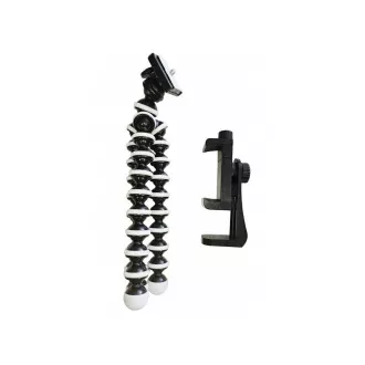 Reisestativ VIKING Stativ 4D/Länge 25,5cm/flexibles, strapazierfähiges Gummi/max. Belastung 2kg/Feststellschraube 1/4"