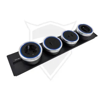 Steckdosenmodul Viking A40SB, silber-schwarz/Ausgänge - 1xAC/Leistung bis 2500W/230V,16A,50Hz/Steckdosentyp Steckdosenmodul Viking A40SB, silber-schwarz/Ausgänge - 1xAC/Leistung bis 2500W/230V,16A,50Hz/Steckdosentyp