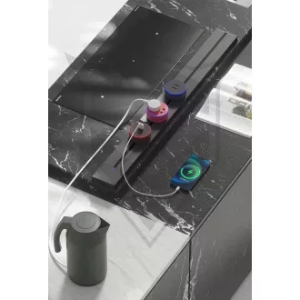 Steckdosenleiste - Unterputz Viking LZ40G/230V,50Hz/40cm Länge/grau/bis zu 5 Module/IP20/Aluminium/unterputz