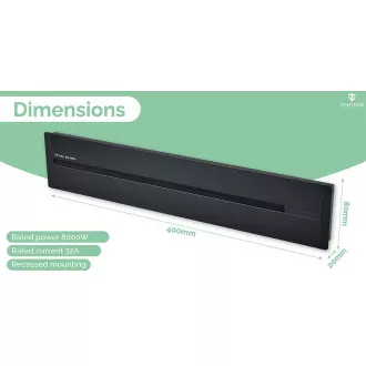 Steckdosenleiste - Unterputz Viking LZ40G/230V,50Hz/40cm Länge/grau/bis zu 5 Module/IP20/Aluminium/unterputz
