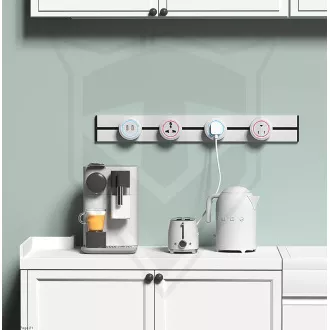 Steckdosenleiste - Unterputz Viking LZ40B/230V,50Hz/40cm Länge/schwarz/bis zu 5 Module/IP20/Aluminium/unterputz