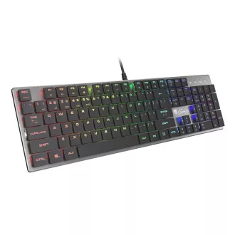 Genesis Gaming Mechanische Tastatur THOR 420/RGB/Content Slim Blau/Wireless USB/US-Layout/Grau