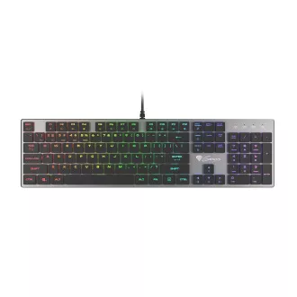 Genesis Gaming Mechanische Tastatur THOR 420/RGB/Content Slim Blau/Wireless USB/US-Layout/Grau