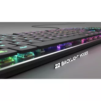 Genesis Gaming Mechanische Tastatur THOR 420/RGB/Content Slim Blau/Wireless USB/US-Layout/Grau