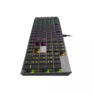 Genesis Gaming Mechanische Tastatur THOR 420/RGB/Content Slim Blau/Wireless USB/US-Layout/Grau