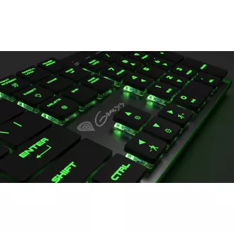 Genesis Gaming Mechanische Tastatur THOR 420/RGB/Content Slim Blau/Wireless USB/US-Layout/Grau