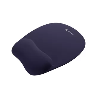 Natec CHIPMUNK ergonomisches Mauspad, Memory-Schaum, Marineblau, 230x200 mm