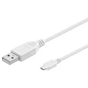PremiumCord Kabel micro USB 2.0, A-B 5m, weiß