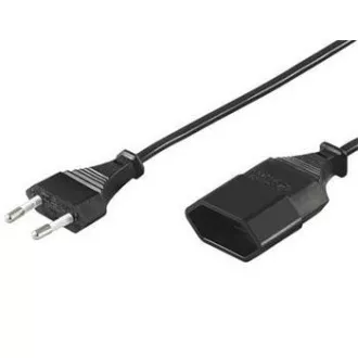 PremiumCord 230V Doppelgabel-Verlängerungskabel 2m