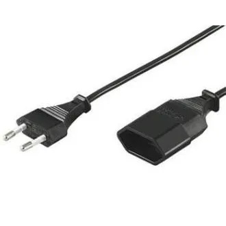 PremiumCord 230V Doppelgabel-Verlängerungskabel 2m