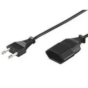 PremiumCord 230V Doppelgabel-Verlängerungskabel 2m