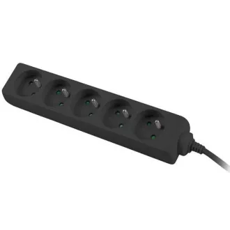 Verlängerungskabel 230V 3m 5 Steckdosen, schwarz