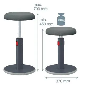 Leitz Ergo Cosy ergonomischer Balance-Stuhl, grau Leitz Ergo Cosy ergonomischer Balance-Stuhl, grau