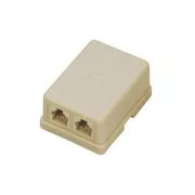 Buchse UTP CAT3 2xRJ11 für Gipskarton sl.kost