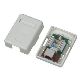 DATACOM STP Einzeldose über Putz Cat5e 1 x RJ45 DATACOM STP Einzeldose über Putz Cat5e 1 x RJ45