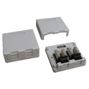Doppelsteckdose CAT5E UTP Gipskarton (staubdicht)