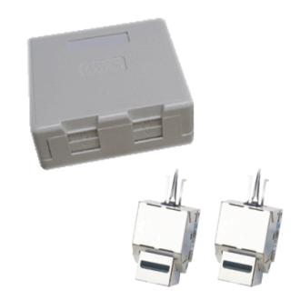 Doppelte Buchse CAT5E STP 2xRJ45 für Gipskarton Anti-Staub. Doppelte Buchse CAT5E STP 2xRJ45 für Gipskarton Anti-Staub.