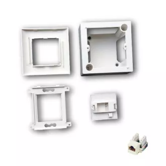 Modulare Datendose UTP CAT5E 1xRJ45 für Unterputzmontage