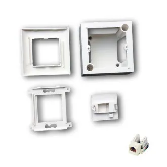 Modulare Datendose UTP CAT5E 1xRJ45 für Unterputzmontage Modulare Datendose UTP CAT5E 1xRJ45 für Unterputzmontage
