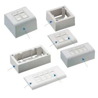 DATACOM Modul Datenbuchse UTP CAT5E 4xRJ45 für Unterputzmontage DATACOM Modul Datenbuchse UTP CAT5E 4xRJ45 für Unterputzmontage